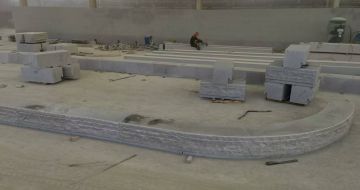 毕节 芝麻白整石坐凳（光面+自然面）