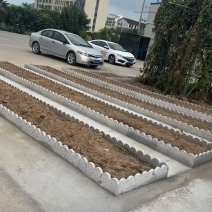 毕节 花边石、花围石、花园石安装效果