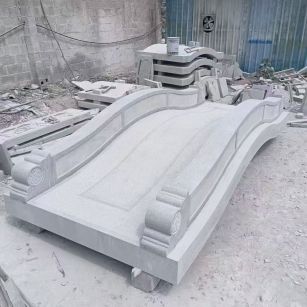 毕节 芝麻灰花岗岩园林景观 小石桥