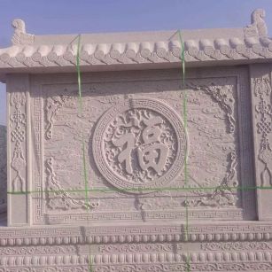 毕节 芝麻白花岗岩屏风，照壁，影壁