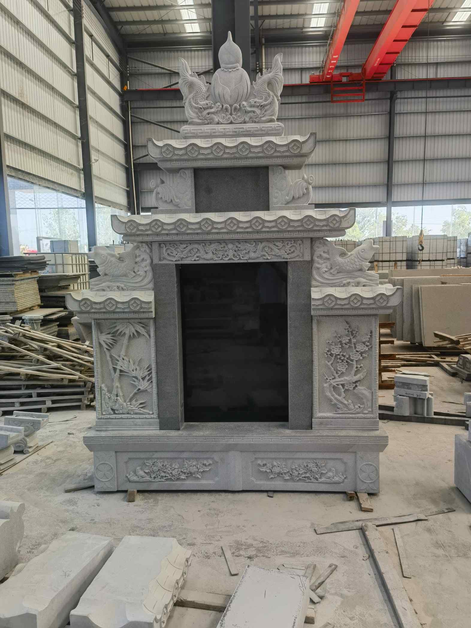 毕节 芝麻灰高档墓碑、土墓，一套也支持定做