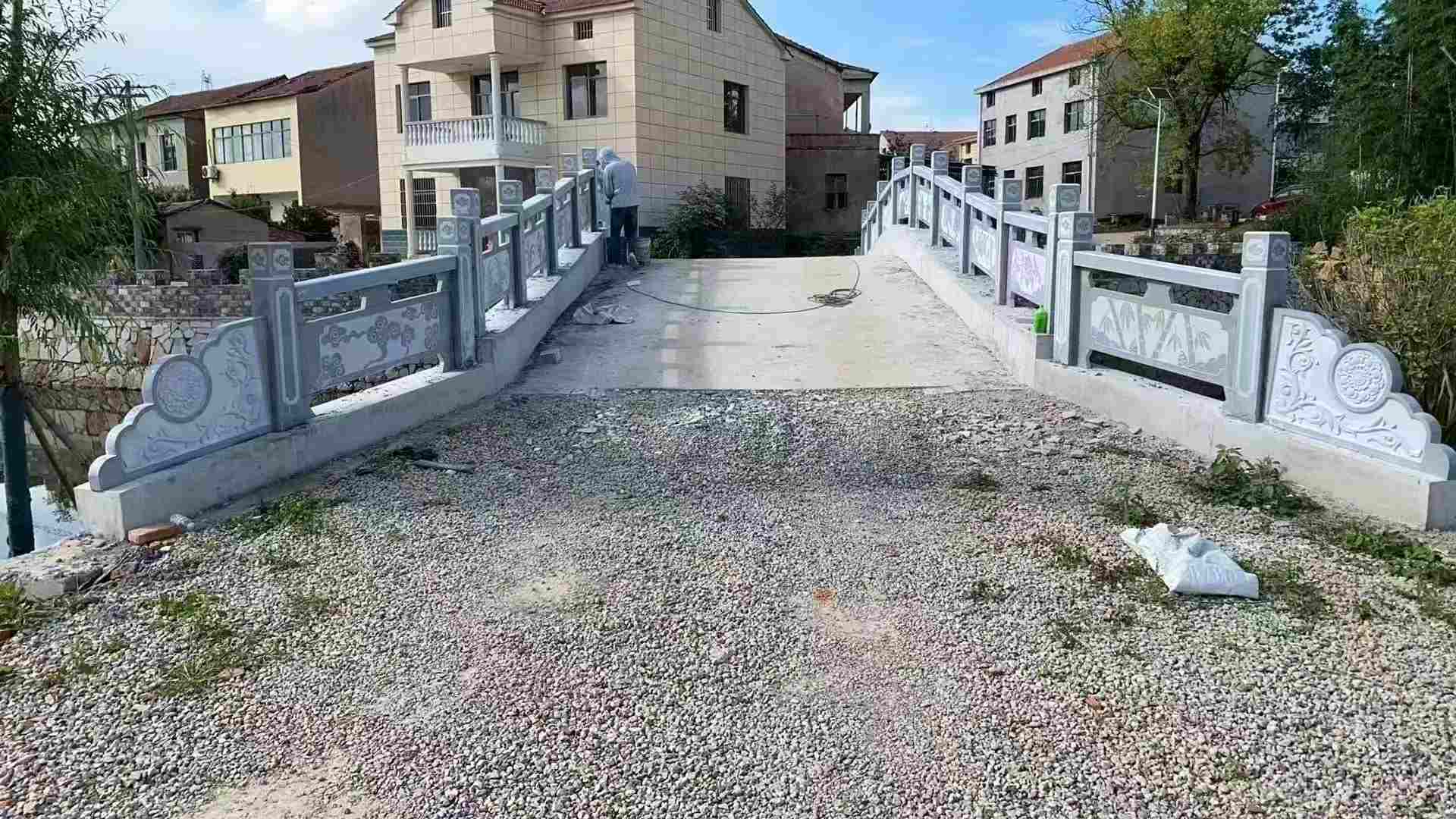 毕节 芝麻灰花岗岩桥栏杆