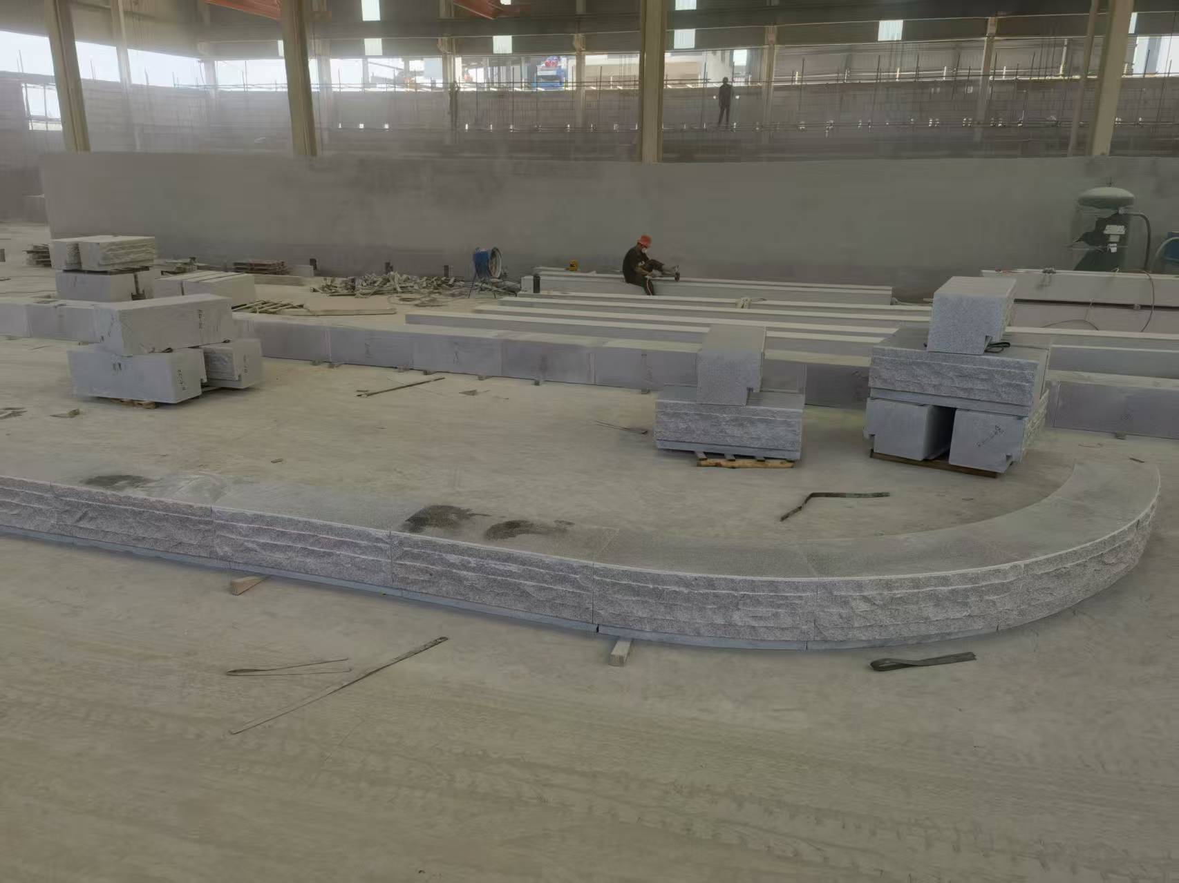 毕节 芝麻白整石坐凳（光面+自然面）