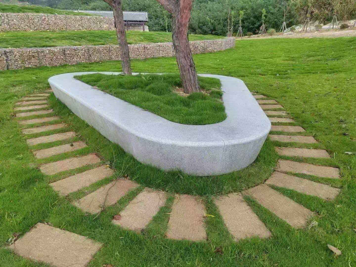 毕节 芝麻白光面整石坐凳