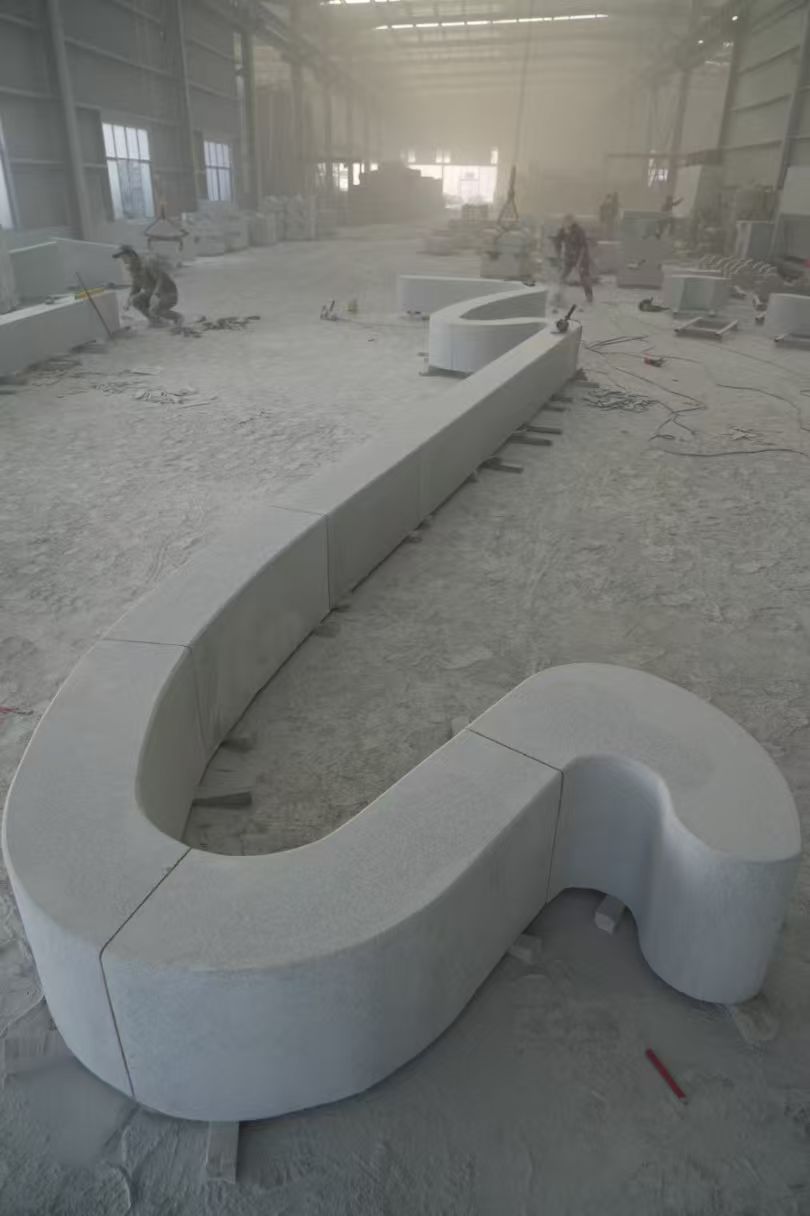 毕节 花岗岩整石坐凳拼装